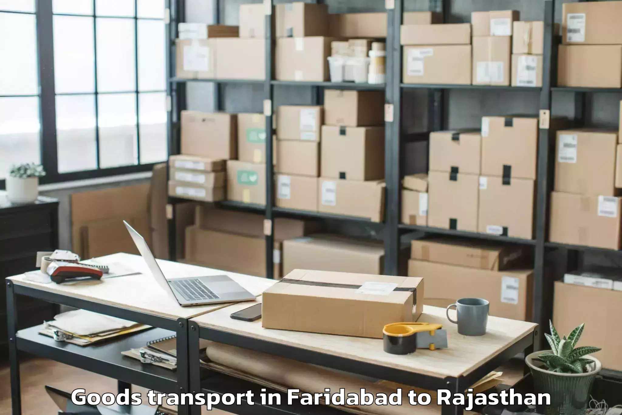 Easy Faridabad to Jaisalmer Airport Jsa Goods Transport Booking